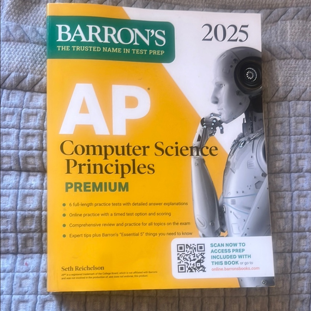 Barrons AP Computer Science Principles Premium test prep book